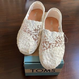 White Bridal TOMS